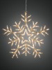 KONSTSMIDE LED-Acryl-Schneeflocke 58 cm LED warmwei, 8 Lichtfunktionen