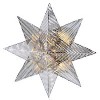 SIRIUS LED-Leuchtstern Lene Metal Star Silver 33 cm, 20 warmweie LED, Batteriebetrieb mit Timer, fernbedienbar