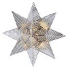 SIRIUS LED-Leuchtstern Lene Metal Star Silver 33 cm, 20 warmweie LED, Batteriebetrieb mit Timer, fernbedienbar