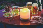 ESOTEC Solar-Kerze Candle Light, gelbes Flackerlicht