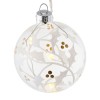 SIRIUS LED-Christbaumkugeln Eva Christmas Ornaments 6 cm 4er-Set, Edition2020, 4 x 3 warmweie LED, Batteriebetrieb, Timer, fernbedienbar