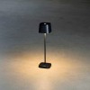 KONSTSMIDE LED-Akku-Tischleuchte Capri Mini Aluminium schwarz, warmwei (2200k oder 3000k), inkl. Dimmer, IP 54