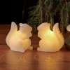 SIRIUS LED-Echtwachs-Eichhrnchen Squirrel 9 cm 2er-Set, warmweie LED, Batteriebetrieb mit Timer, fernbedienbar