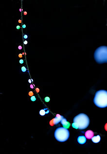 FDL XP-LED-System LED-Kugelkette Berry 5 m, 50 Berry-RGB-LED Farbwechsel Durchmesser 2,5 cm, erweiterbar