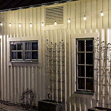 KONSTSMIDE LED-Biergarten-Lichterkette System 10m, 10 klare LED-Birnen, warmwei