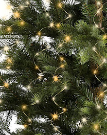 LUMINEO LED-Draht-Baummantel Micro Flashing Two-Warm Gold, warmwei�e und klassisch-warmwei�e LED-Tropfen, 25% Flashing-LED