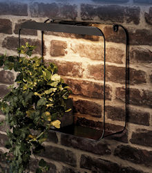 LUMINEO Solar-Wandleuchte, Solar-Regal Edelstahl, 6 LED warmwei, 16 cm