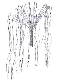 LUMINEO LED-Wasserfall Cascade Silber kaltweie LED mit Flashing-Effekt