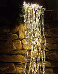 LUMINEO LED-Wasserfall Cascade Silber warmweie LED mit Flashing-Effekt