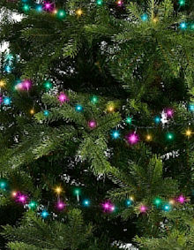 LUMINEO LED-Lichterkette Compactlights Twinkle Soft-Multicolor, Ricelight-LED bunt, 8 Lichteffekte, Timer