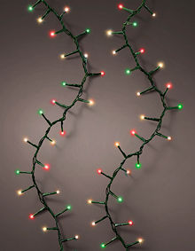 LUMINEO LED-Lichterkette Compactlights Twinkle Holy-Lights, Ricelight-LED rot / gr�n / klassisch-warmwei�, 8 Lichteffekte, Timer