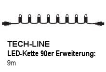 SIRIUS Tech-Line-System LED-Lichterkette Erweiterung 90 LED warmwei