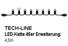 SIRIUS Tech-Line-System LED-Lichterkette Flash Erweiterung 45 LED warmwei / kaltwei-flashing