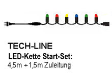 SIRIUS Tech-Line-System LED-Lichterkette Multi Start-Set LED bunt