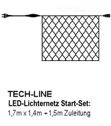 SIRIUS Tech-Line-System LED-Lichternetz Start-Set 168 LED warmwei