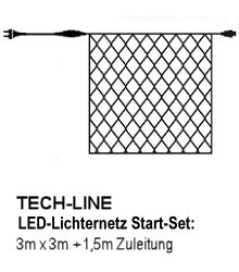 SIRIUS Tech-Line-System LED-Lichternetz Start-Set 196 LED warmwei