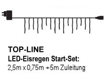 SIRIUS Top-Line-System LED-Eisregenvorhang Start-Set 100 LED warmwei