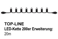 SIRIUS Top-Line-System LED-Erweiterungs-Lichterkette 200 LED warmwei