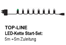 SIRIUS Top-Line-System LED-Lichterkette Startset 50 LED warmwei