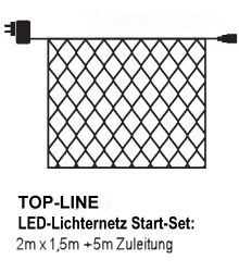 SIRIUS Top-Line-System LED-Lichternetz 100 LED warmwei