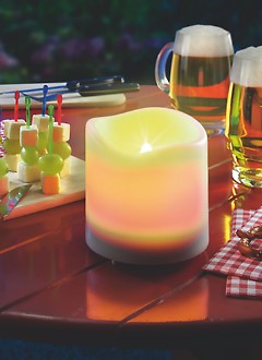 ESOTEC Solar-Kerze Candle Light, gelbes Flackerlicht