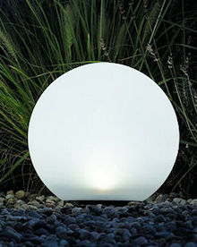 HEITRONIC Solar-LED-Kugel Boule 25 cm neutralwei