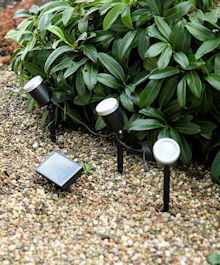 HEITRONIC LED-Solarspot Tony 3er-Set Neutralwei�