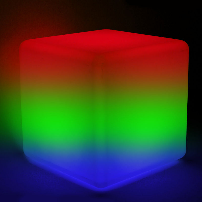 Solarleuchte Leuchtwürfel Cubito 40 cm mit Farbwechsel und Fernbedienung