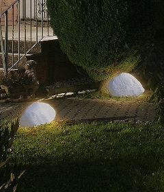 EPSTEIN-DESIGN Steinleuchte alabasterweiss oder granitoptik 40 cm