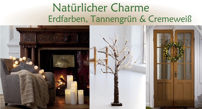 Weihnachtsbeleuchtung Trend: Natrlicher Charme - Erdfarben, Tannengrn & Cremewei